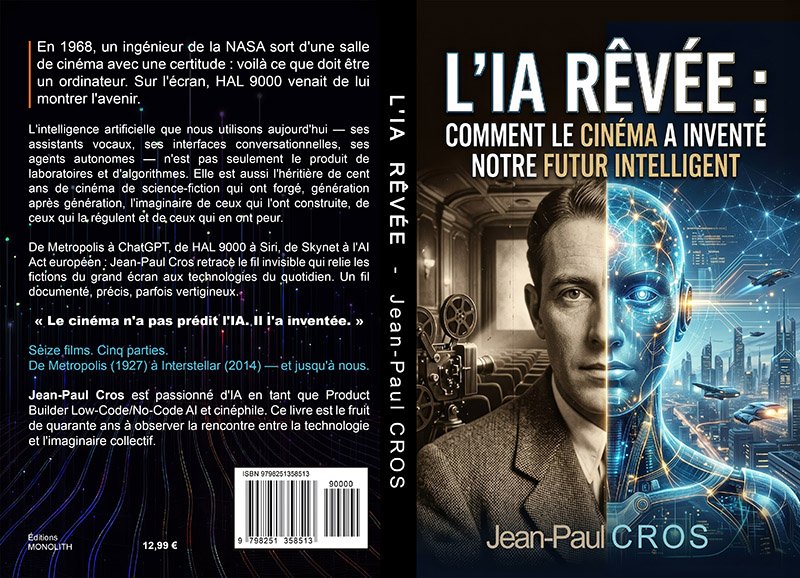 Couverture du livre : L'IA rêvée : comment le cinéma a inventé notre futur intelligent