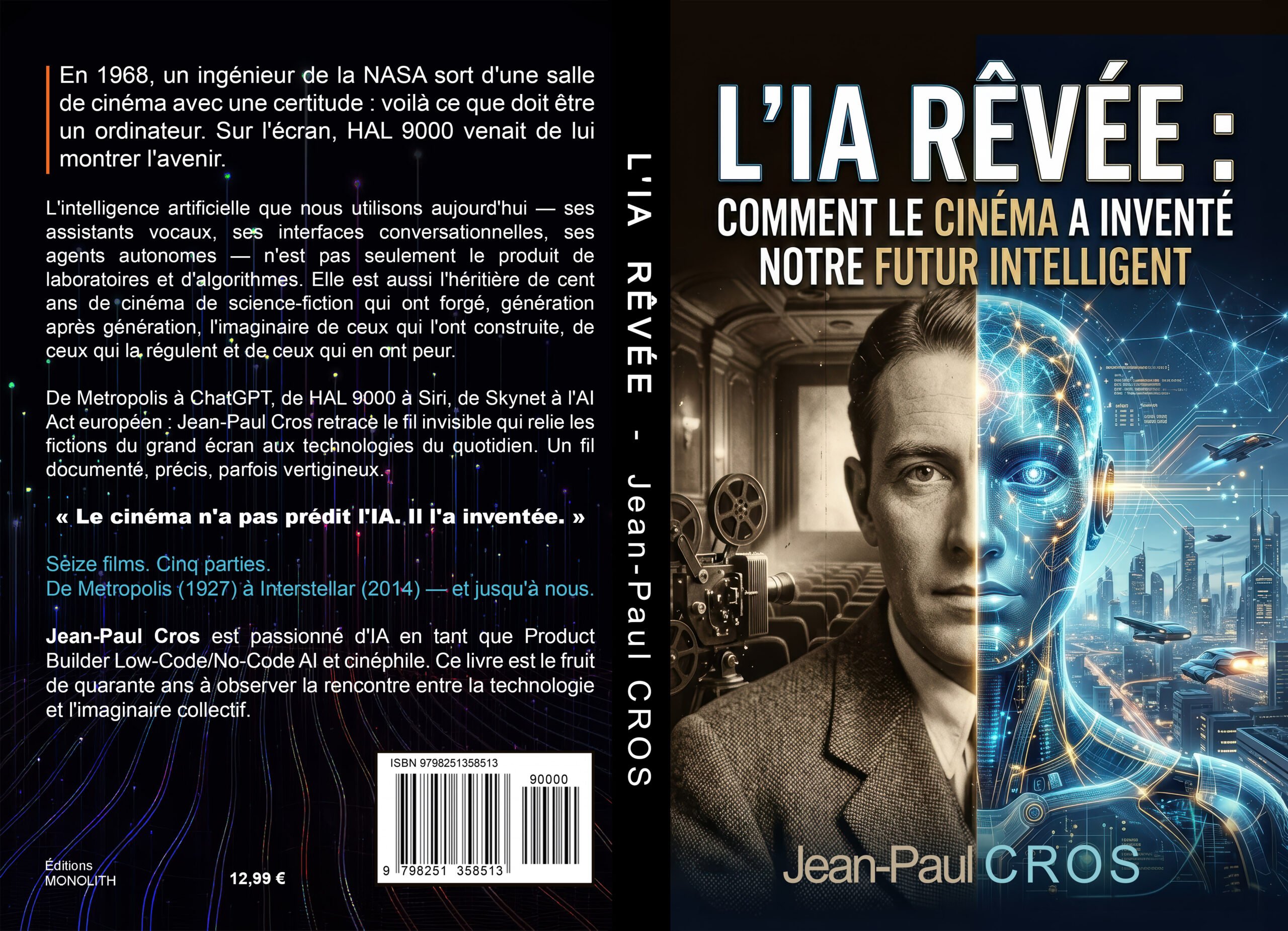 Couverture — L'IArêvée : comment le cinéma a inventé notre futur intelligent